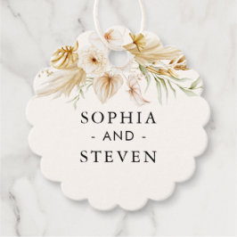 Elegant Boho Wedding with Beige & Yellow Flowers Geschenkanhänger