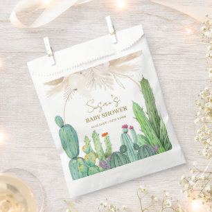 Elegant Boho Western Cactus Arch Baby Shower Geschenktütchen