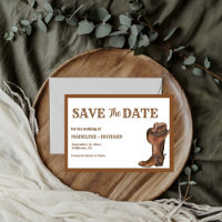 Elegant Boho Western Cowboy Wedding Save the date
