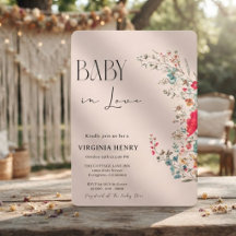Elegant Boho Wildblume Baby Shower