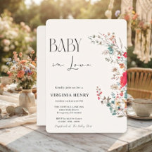 Elegant Boho Wildblume Baby Shower