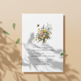 Elegant Boho Wildblume Bloom Save the Date