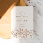 Elegant Boho Wildblume Burnt Orange Wedding Einladung<br><div class="desc">Elegante Boho Wildblume Burnt Orange Hochzeit Einladung - perfekt für rustikale Herbst- oder Winterhochzeiten</div>