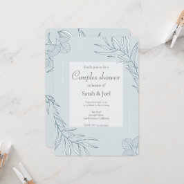 Elegant Boho Wildblume Paare Dusche Einladung