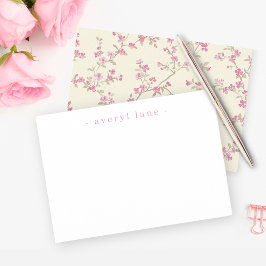 Elegant Boho Wildblume Personalisiert Stationery Mitteilungskarte