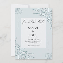 Elegant Boho Wildblume Save the Date
