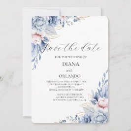 Elegant Boho Wildblume Save the Date Einladung