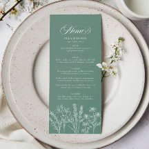 Elegant Boho Wildblume Spring Green Wedding
