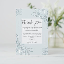 Elegant Boho Wildblume Wedding Dankeskarte