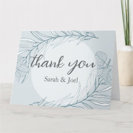 Elegant Boho Wildblume Wedding Dankeskarte