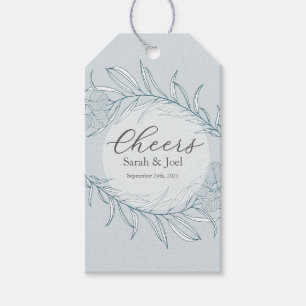 Elegant Boho Wildblume Wedding Geschenkanhänger