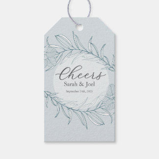 Elegant Boho Wildblume Wedding Geschenkanhänger