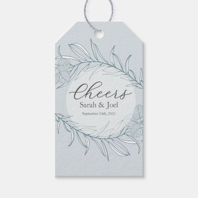 Elegant Boho Wildblume Wedding Geschenkanhänger (Vorderseite)