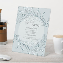 Elegant Boho Wildblume Wedding Sockelschild