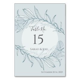 Elegant Boho Wildblume Wedding Tischnummer