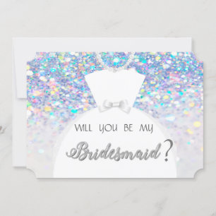 Elegant , Bokeh , Bride Dress Bridesmaid Card Einladung