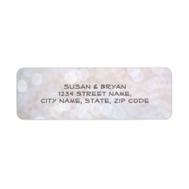 Elegant Bokeh Wedding Address Label