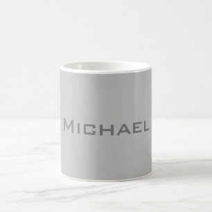 Elegant Bold Retro Gray Your Name Kaffeetasse