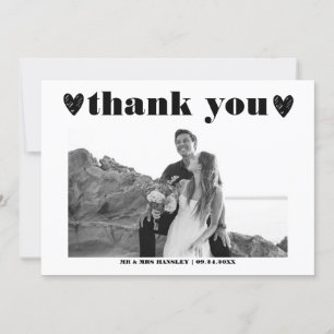 Elegant Bold Typografy Foto danke Ihnen Karten