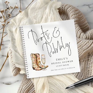 Elegant Boots Bubbly Fête des mariées livre d'invi