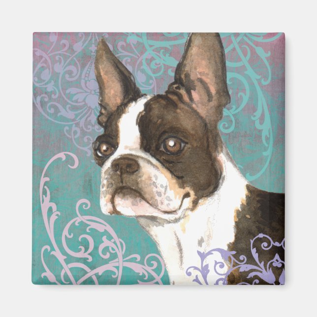 Elegant Boston Terrier Magnet (Vorne)