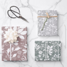 Elegant Botanic Climbing Vines Soft Silhouette
