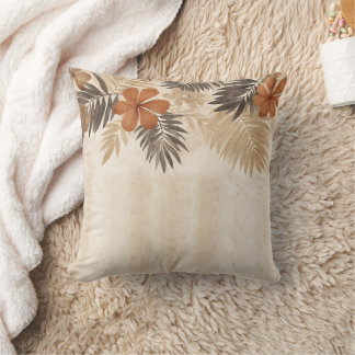Elegant Botanical Floral Background in Warm Tones Kissen