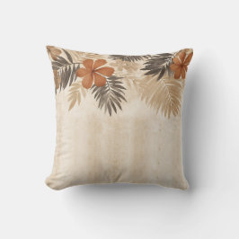 Elegant Botanical Floral Background in Warm Tones Kissen
