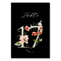 Elegant Botanical Floral Number 17, Schwarz