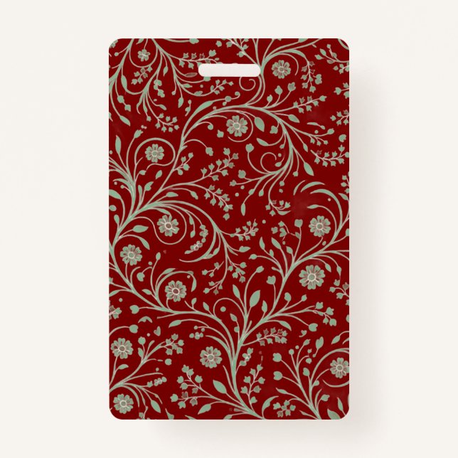 Elegant Botanical Floral Pattern – Minimal Nature  Ausweis (Vorderseite)