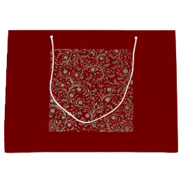 Elegant Botanical Floral Pattern – Minimal Nature  Große Geschenktüte