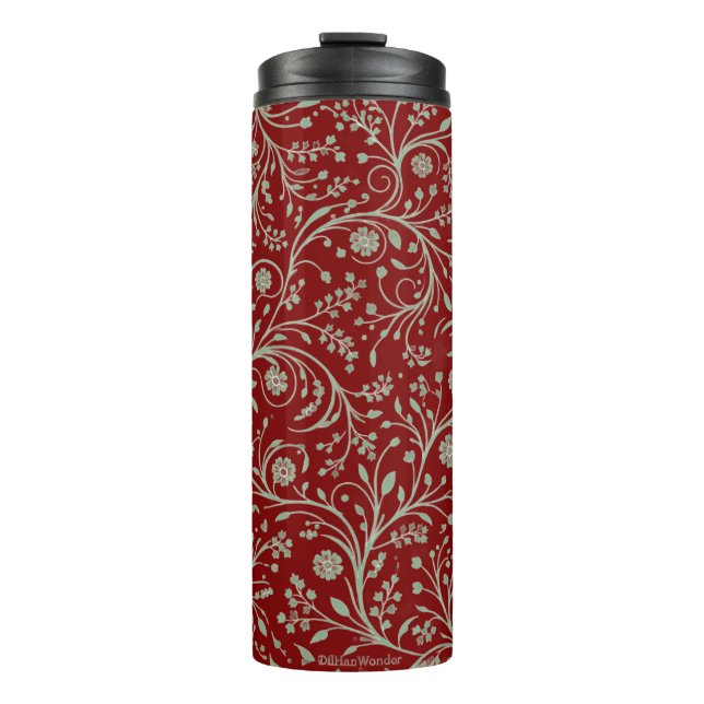 Elegant Botanical Floral Pattern – Minimal Nature  Thermosbecher (Vorderseite)