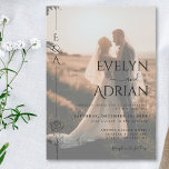 Elegant Botanical Modern Minimalist Photo Wedding Einladung<br><div class="desc">Celebrate your love with this Wedding Invitation a timeless design that perfectly blends simplicity with sophistication. A chic,  nature-inspired design featuring a delicate rose illustration and personalized with your photo for a truly unique celebration.</div>