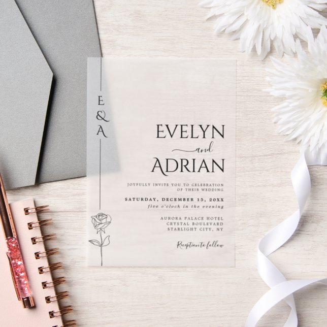 Elegant Botanical Modern Minimalist Wedding (Hochzeit)