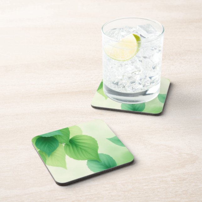 Elegant Botanical Nature inspired design Getränkeuntersetzer (Rechte Seite)