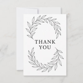 Elegant Botanical Ribbon Flow Dankeskarte