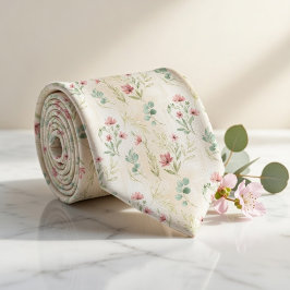 Elegant Botanical Spring Floral Krawatte