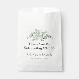Elegant Botanical Wedding Favor Bags Geschenktütchen