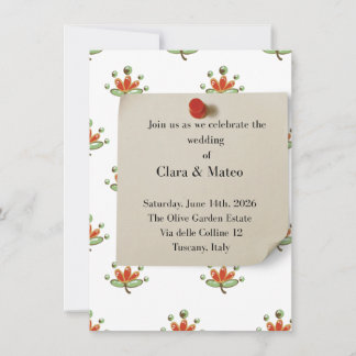 Elegant Botanical Wedding Invitation Neutral Flora Einladung