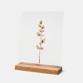 Elegant botanischer Blattzweig Acrylschild
