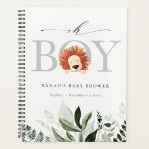 Elégant Bote Lion Foliage Oh Baby shower garçon