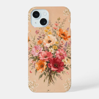 Élégant bouquet de fleurs sauvages étui pour télép