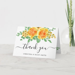 Elégant Bouquet de Rose Jaune Fleurs Mariage Merci