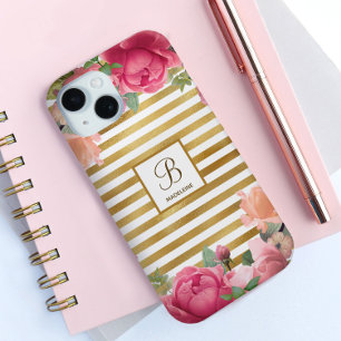 Elegant Bouquet Monogram Girl Case-Mate iPhone Hülle
