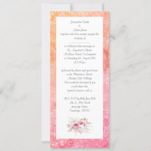 ÉLÉGANT Bouquet rose FAIRE-PART DE MARIAGE fleuri