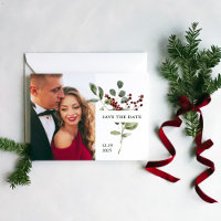 Elegant Bouquet | Urlaub Save the Date mit Foto