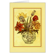Élégant Bouquet victorien Carte de voeux fixe