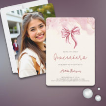 Elegant Bow Quinceañera Foto Geburtstagsparty