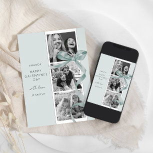 Elégant Bow vert 3 photo Galentines Carte de jour