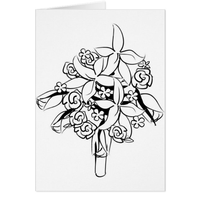Elegant Bridal Bouquet Clipart (Vorne)